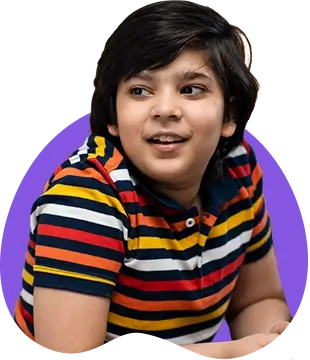 A child wearing a stripy top